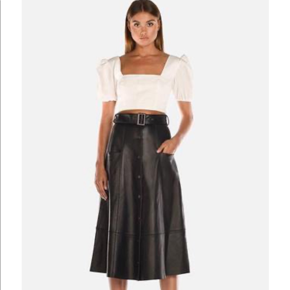 Misha Leather Skirt